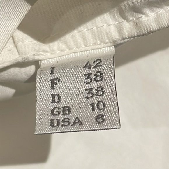 Narciso Rodriguez white V neck button up shirt - Picture 8 of 9